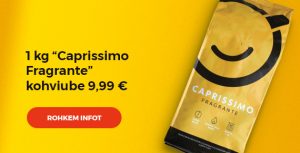1 kg "Caprissimo Fragrante" kohviube 9,99 €