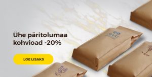 -20% päritolumaa kohvidelt