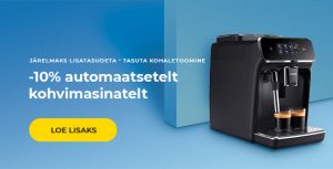 -10% automaatsetelt kohvimasinatelt