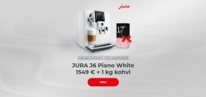 JURA J6 Piano White 1549 € + 1 kg kohvi