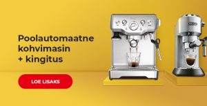 Osta poolautomaatne kohvimasin ja saa kohvi kingituseks