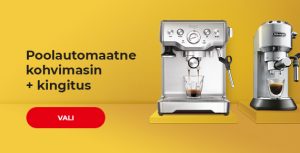 Osta poolautomaatne kohvimasin ja saa kohvi kingituseks