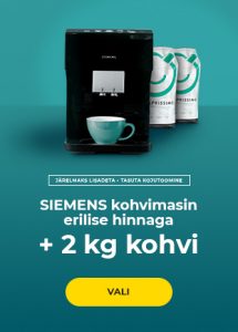 SIEMENS kohvimasin erilise hinnaga + 2 kg Caprissimo kohvi