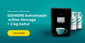 SIEMENS kohvimasin erilise hinnaga + 2 kg Caprissimo kohvi