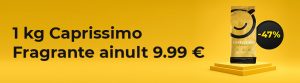 1 kg Caprissimo Fragrante kohviube ainult 9.99 €