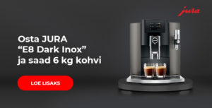 Osta JURA “E8 Dark Inox” ja saad 6 kg kohvi