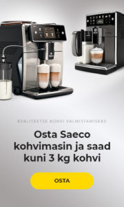 Osta Saeco kohvimasin ja saad kuni 3 kg kohvi
