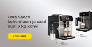 Osta Saeco kohvimasin ja saad kuni 3 kg kohvi