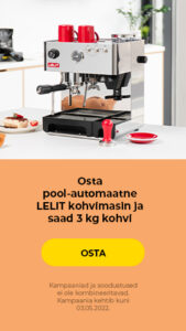 LELIT kohvimasin + 3 kg kohvi