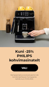 Kuni -25% PHILIPS kohvimasinatelt