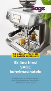 Eriline hind SAGE kohvimasinatele.