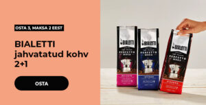 BIALETTI jahvatatud kohv 2+1