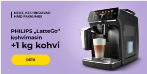 PHILIPS „LatteGo“ kohvimasin + 1 kg coffee