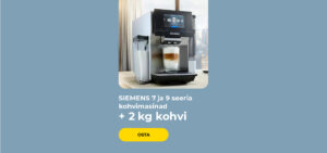 SIEMENS 7 ja 9 seeria kohvimasinad + 2 kg kohvi