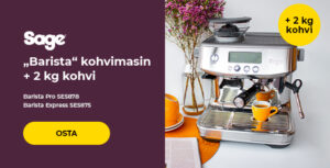 SAGE „Barista“ kohvimasin + 2 kg kohvi