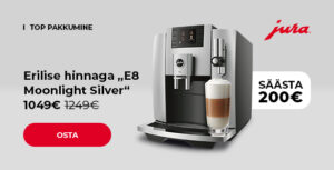 Erilise hinnaga JURA „E8 Moonlight Silver“ 1049€