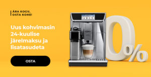 Uus kohvimasin 24-kuulise järelmaksu ja lisatasudeta