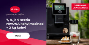 7,8, ja 9 seeria NIVONA kohvimasinad + 2 kg kohvi