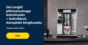 De'Longhi piimaanumaga kohvimasin + Kohvifänni Komplekt kingituseks