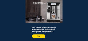 De'Longhi piimaanumaga kohvimasin + Kohvifänni Komplekt kingituseks