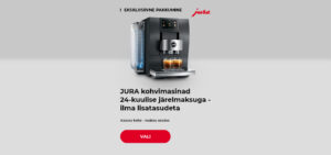 JURA kohvimasinad 24-kuulise järelmaksuga - ilma lisatasudeta