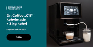 Dr. Coffee „C11“ kohvimasin + 3 kg kohvi