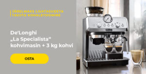 De'Longhi „La Specialista“ kohvimasin + 3 kg kohvi