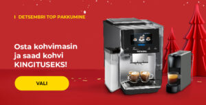 Osta kohvimasin ja saad kohvi kingituseks!