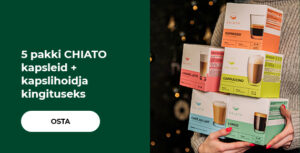 5 CHIATO kapslikarpi + kapslihoidja kingituseks