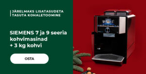 SIEMENS 7 ja 9 seeria kohvimasinad + 3 kg kohvi