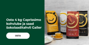 Osta 4 kg Caprissimo kohviube ja saad šokolaaditahvli Galler.