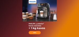PHILIPS „LatteGo“ kohvimasin + 1 kg kohvi