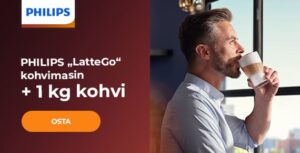 PHILIPS „LatteGo“ kohvimasin + 1 kg kohvi