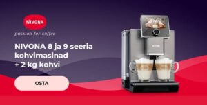 NIVONA 8 ja 9 seeria kohvimasinad + 2 kg kohvi
