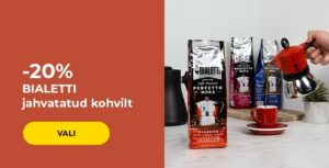 -20% BIALETTI jahvatatud kohvilt