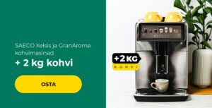 SAECO Xelsis ja GranAroma kohvimasinad + 2 kg kohvi