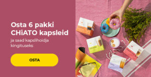 Osta 6 pakki CHiATO kapsleid ja saad kapslihoidja kingituseks.