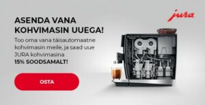 Too oma vana täisautomaatne kohvimasin meile, ja saad uue JURA kohvimasina 15% SOODSAMALT!