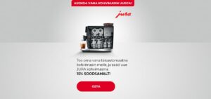 Too oma vana täisautomaatne kohvimasin meile, ja saad uue JURA kohvimasina 15% SOODSAMALT!